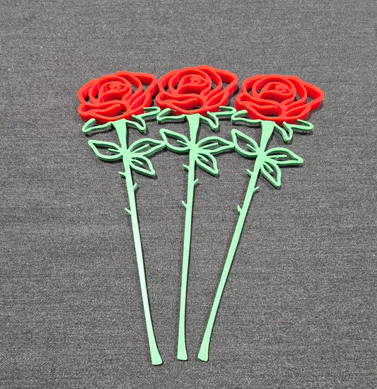 3D Printed Single Stem Mini Rose