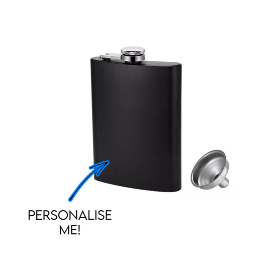 Matte Black Hip Flask